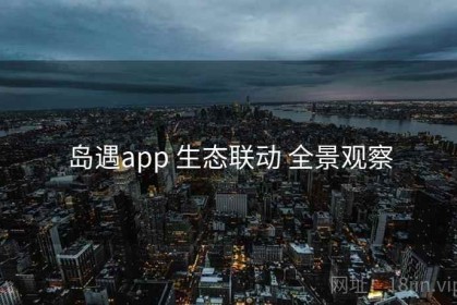 岛遇app 生态联动 全景观察